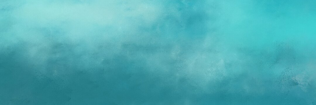 amazing abstract painting background texture with cadet blue, sky blue and teal blue colors and space for text or image. can be used as horizontal background texture