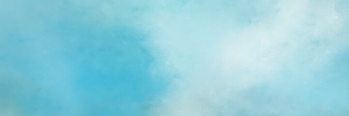 beautiful vintage abstract painted background with light blue, pale turquoise and medium turquoise colors and space for text or image. can be used as header or banner