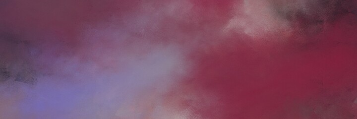 decorative abstract painting background graphic with old mauve, light slate gray and antique fuchsia colors and space for text or image. can be used as horizontal header or banner orientation
