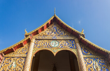 Phayao, Thailand - Dec 31, 2019: Front Thai Church of Wat Phra Nang Din or Phra Nang Din Temple at...