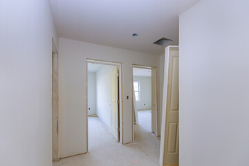 A interior wooden doors a wait installation for new apartment building stacker door installation