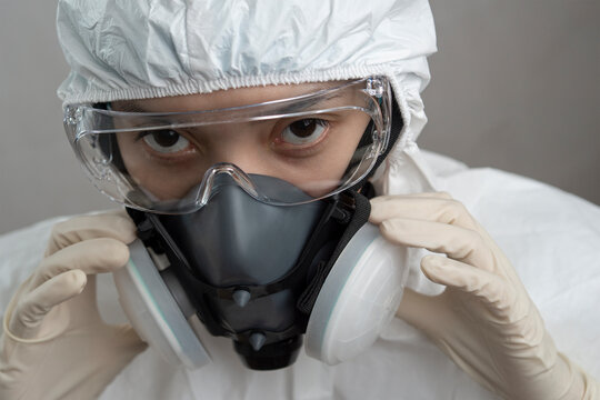 Portrait of a nurse or doctor with personal protection equipment