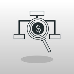 Isolated  flow chart analytics icon 