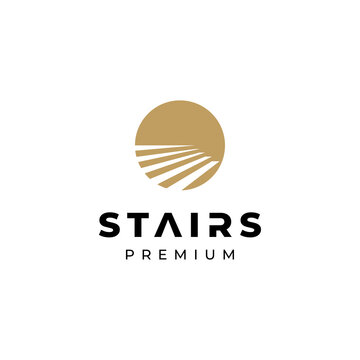 Stairway, upstairs logo symbol vector illustration