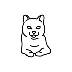 Simple modern cat logo & icon for veterinary and pet shop business company