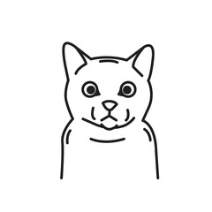 Simple modern cat logo & icon for veterinary and pet shop business company