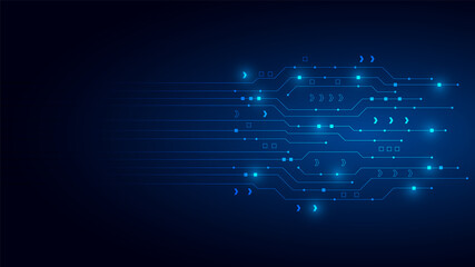 Obraz premium hi-tech digital data connection system