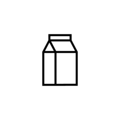 Milk icon  in black line style icon, style isolated on white background