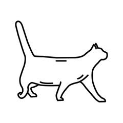 Simple modern cat logo & icon for veterinary and pet shop business company