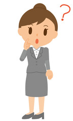 キャリアウーマン　疑問　ハテナマーク