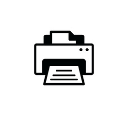 Printer icon flat style vector illustration