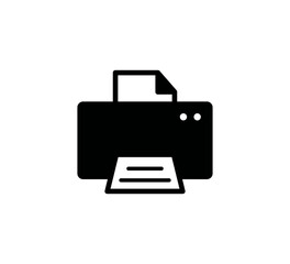 Printer icon flat style vector illustration
