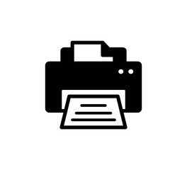 Printer icon flat style vector illustration