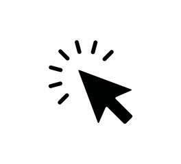 Arrow pointer icon vector logo design for computer