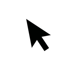 Arrow pointer icon vector logo design for computer