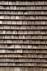 wood shingle pattern on old barn house
