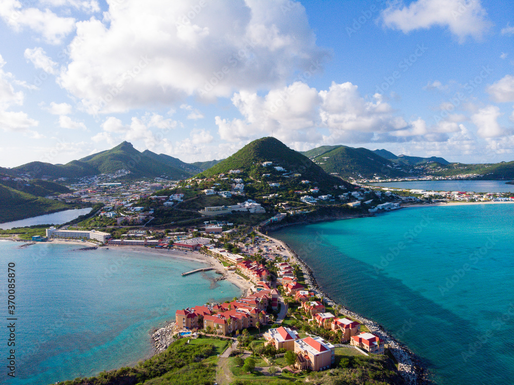 Wall mural Caribbean island of St. Maarten .