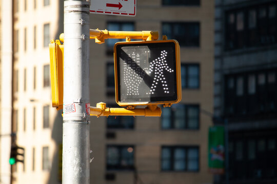 new york city pedestrian street traffic light