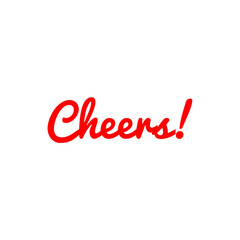 ''Cheers'' sign vector for design