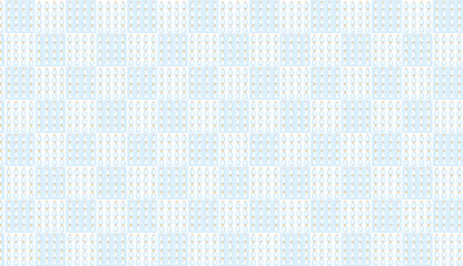 Fancy pattern of small double Christmas trees with stars on a blue and white background