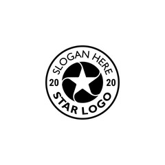 Retro vintage star logo stamp symbol vector illustration