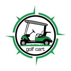golf cart logo vector illustration