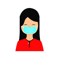 woman use masks to protect themselves from the virus, sick, covid, bacteria