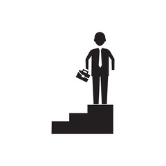 Business success icon black vector illustration