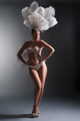 Young Woman In Feather