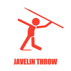 Javelin Throw. Colored icon.