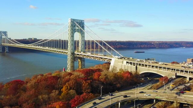 Aerial Shot of the George Washington Bridge