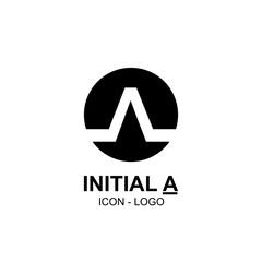 Letter A simple initial logo