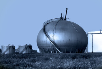 Natural gas tank - LNG or liquefied natural Industrial Spherical gas storage tank
