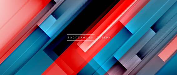 Dynamic lines on fluid color gradient. Trendy geometric abstract background for your text, logo or graphics