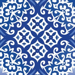Antique portuguese azulejo ceramic.