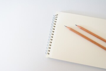 notebook and pencil