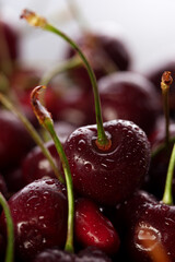 Fresh delicious cherries background