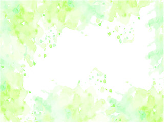 Hand painted watercolor green and blue, abstract watercolor background, vector illustration