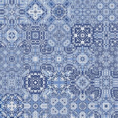 Decorative color ceramic azulejo tiles.