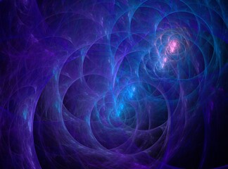 Obraz premium Abstract colored beautiful fractal on a black background. Computer generated creative design for wallpapers, book covers, packaging. Fantastic picture.