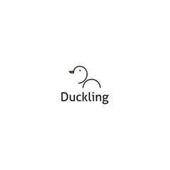 Duckling Logo Design Vector template