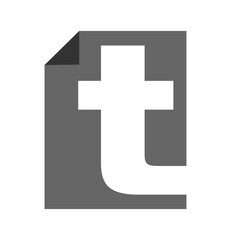 Obraz premium T initial Letter logo design with document symbol icon vector graphic concept illustrations