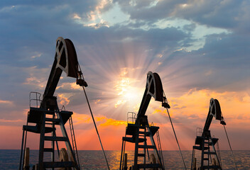 Oil beam pump or Donkey pump - Oil pumps. Oil industry equipment