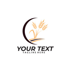 grain wheat logo icon vector isolated