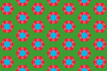Simple geometric pattern in the colors of the national flag of Azerbaijan