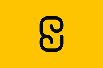 Minimal Innovative Initial S logo and SS logo. Letter S SS creative elegant Monogram. Premium Business logo icon. Black color on background