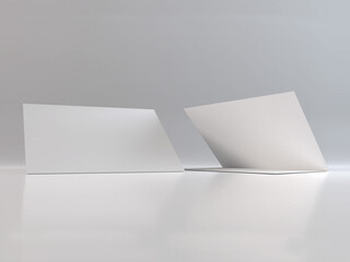 Realistic A4 Bifold Brochure Preview Scene Mockup