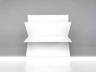 Realistic A4 Bifold Brochure Preview Scene Mockup