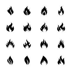 Obraz na płótnie Canvas fire flames icon vector symbol illustrations isolated white background