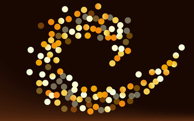 Yellow Sparkle Festive Brown Dark Background. 